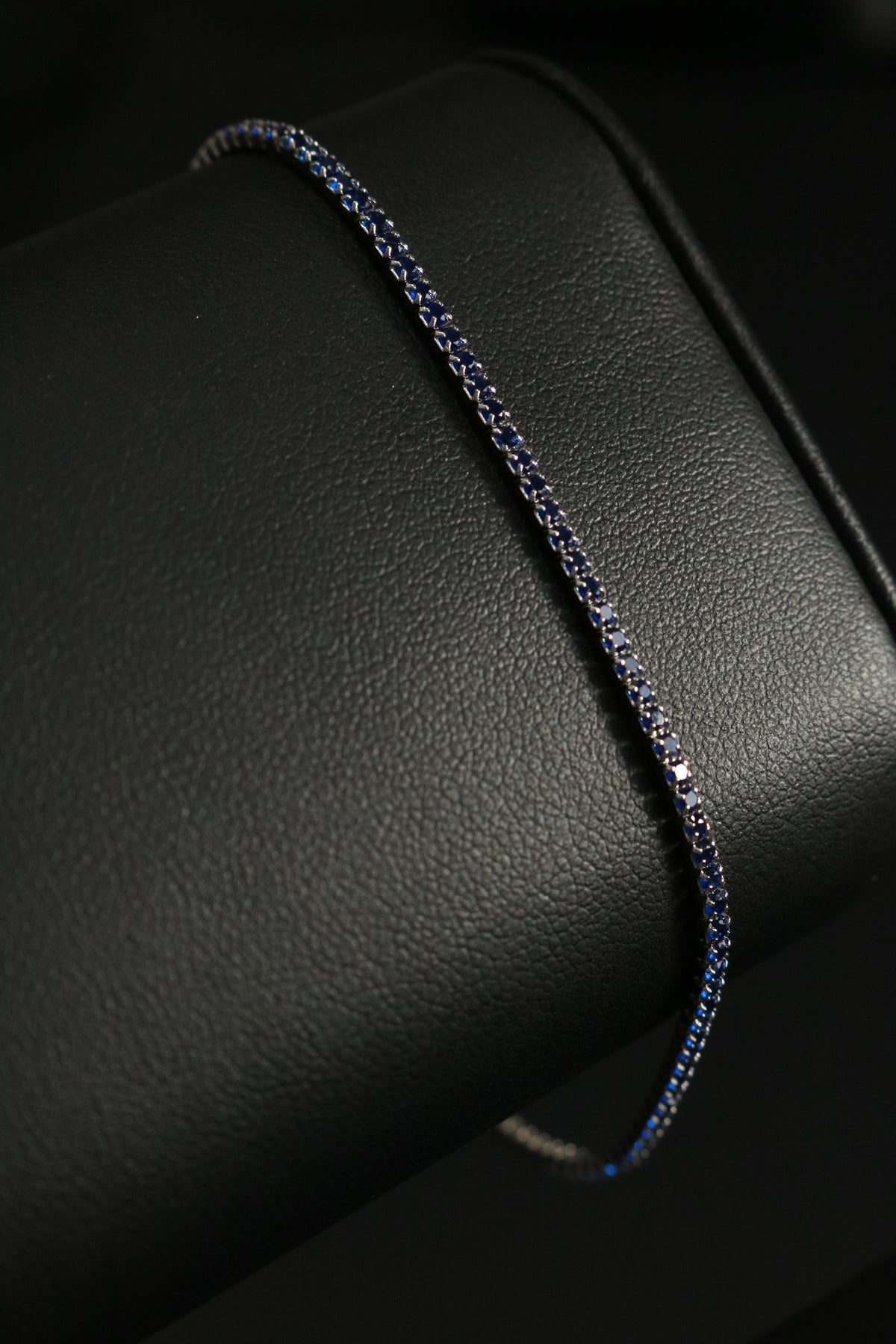 Tennis Azul Plata .925 2mm 17-20cm