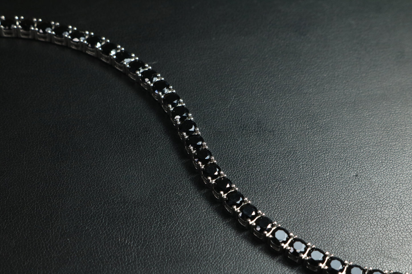Pulso Tennis Black 6mm 20cm Plata .925