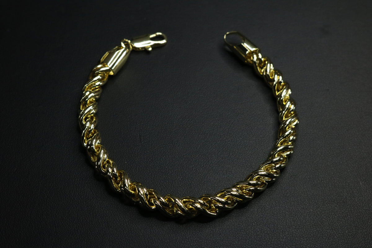 Pulso Espiral Dorado 7mm 19cm