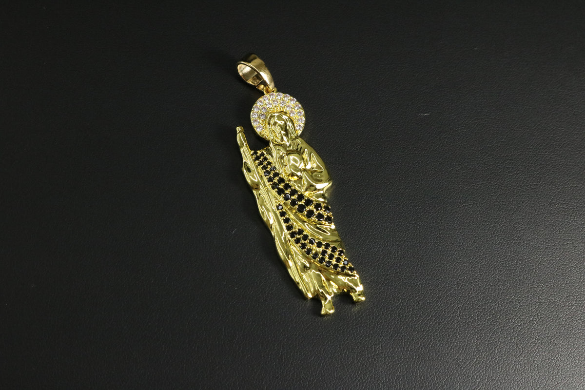 San Judas ICED Grande Zirconia Negra